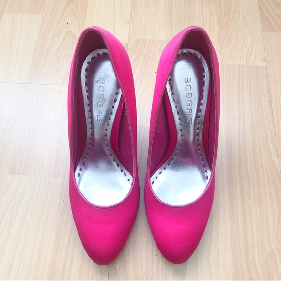 BCBGirls Debra hot pink satin pumps sz 5.5 - Picture 10 of 10